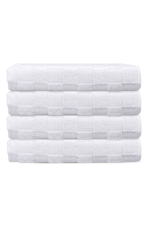 Waffle Terry 4-Piece Turkish Cotton Washcloths