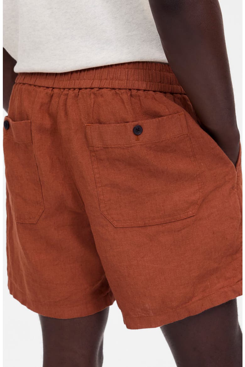 Everywear Linen Shorts, Alternate, color, TERRACOTTA