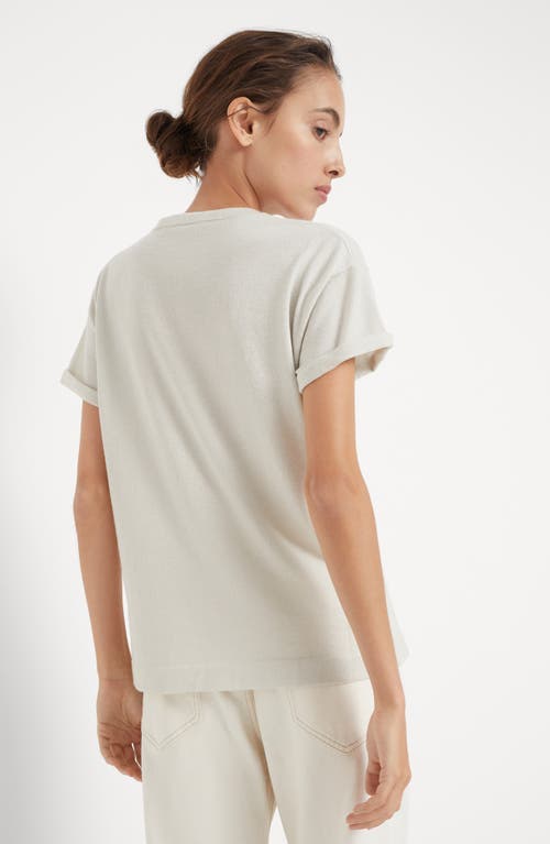 Brunello Cucinelli Cashmere And Silk Lightweight Sweater In White