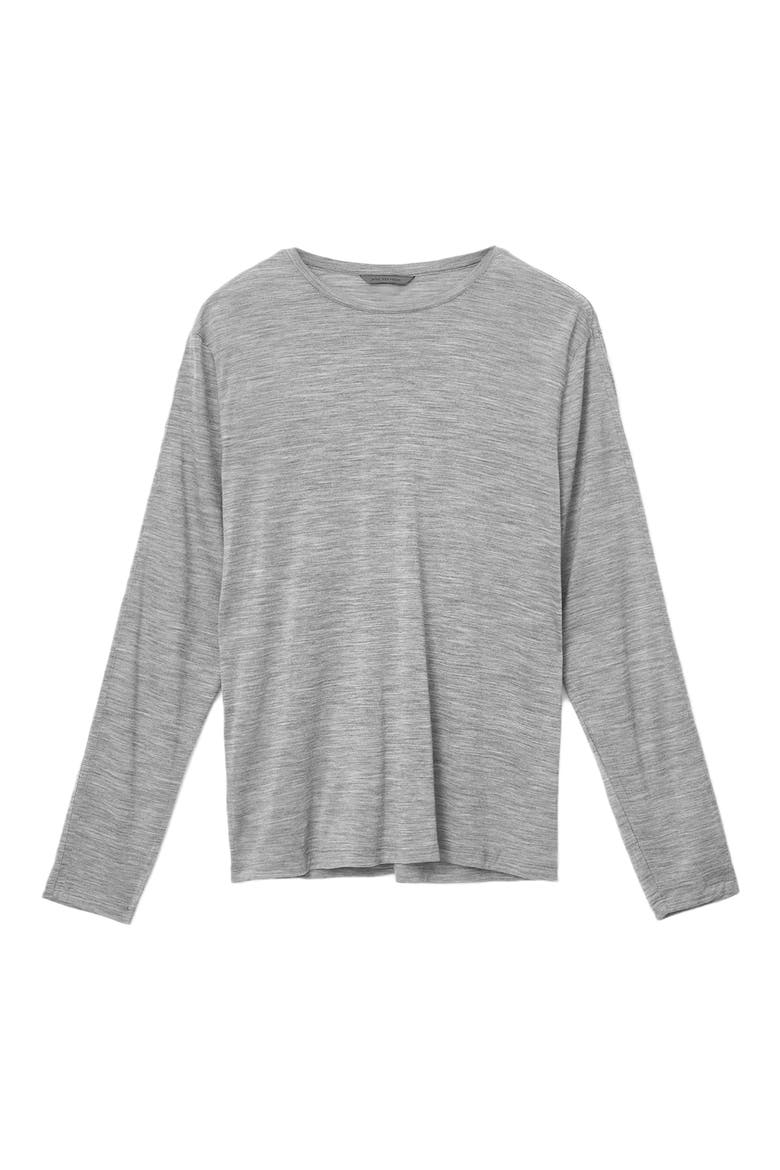 Clemente Lyocell & Wool Long Sleeve T-Shirt, Alternate, color, MED GREY