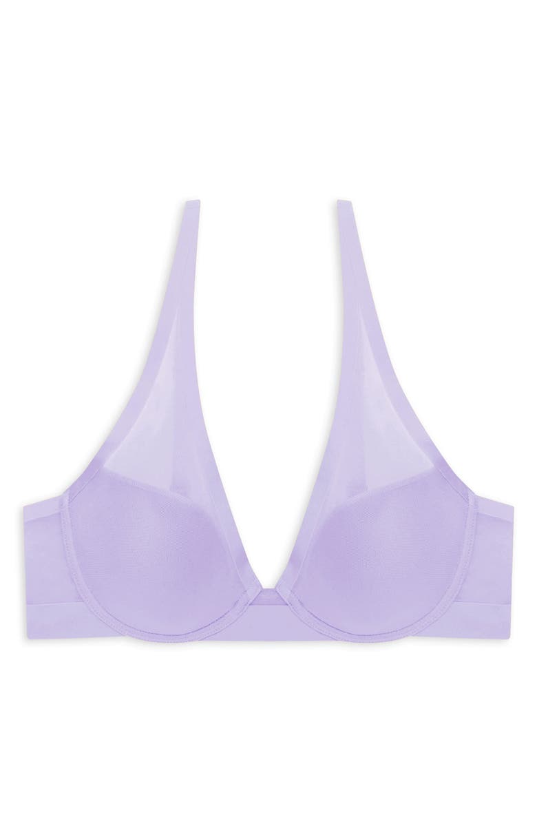 Natori True Zen Plunge T-Shirt Bra, Alternate, color, Purple Pearl