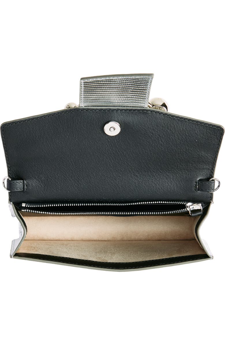 Strathberry Crescent on a Chain Lizard Embossed Leather Shoulder Bag, Alternate, color,