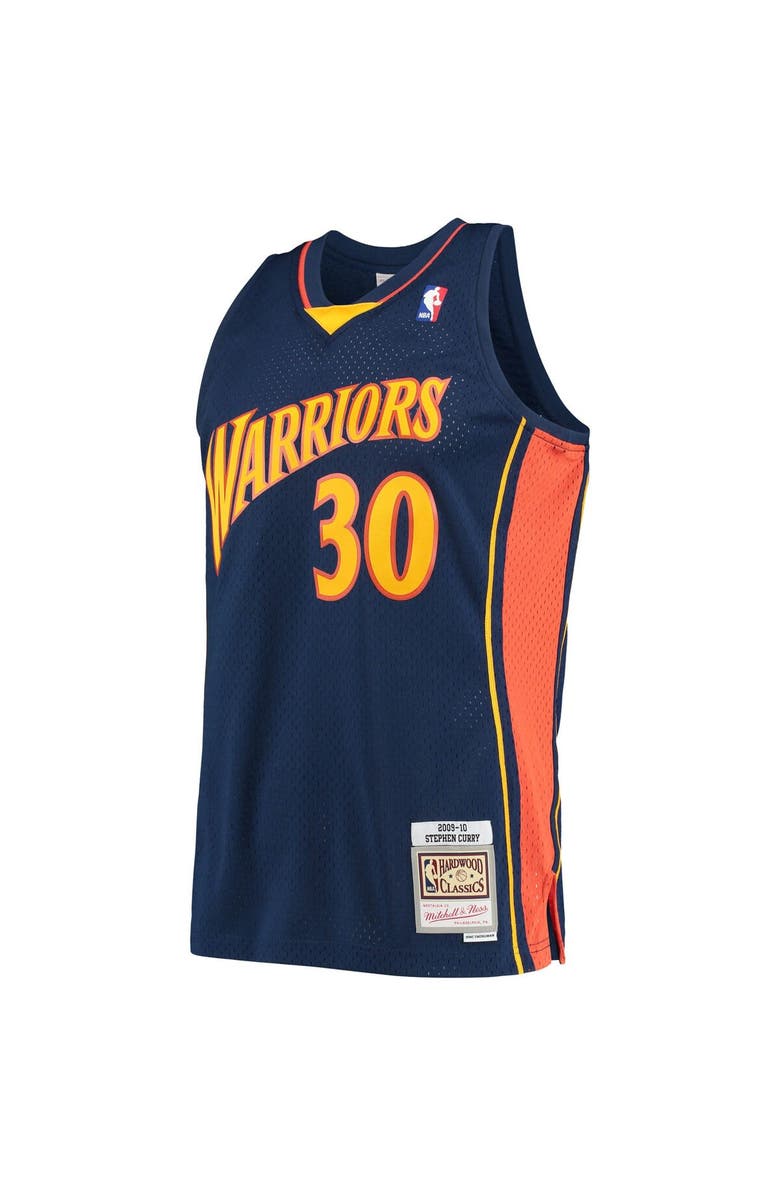 Mitchell & Ness Men's Mitchell & Ness Stephen Curry Navy Golden State Warriors Hardwood Classics Swingman Jersey, Alternate, color, Navy