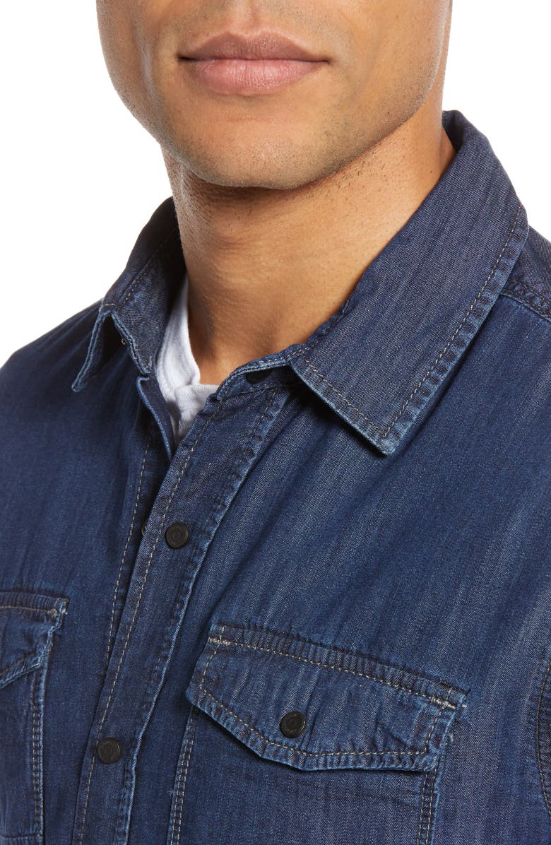 Mavi Jeans Rio Deep Brushed Denim Shirt, Alternate, color, 