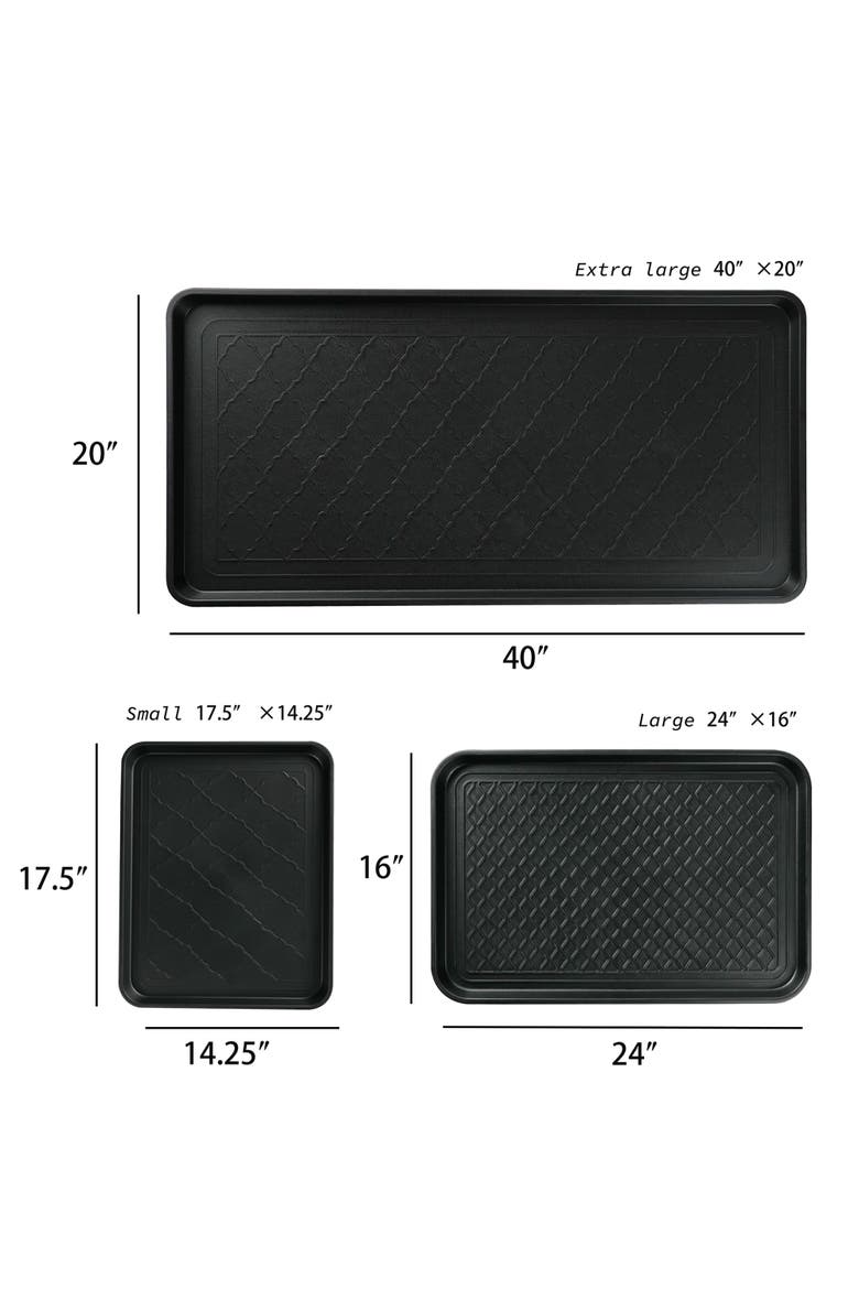 All Weather Boot Tray Set, Alternate, color, Black