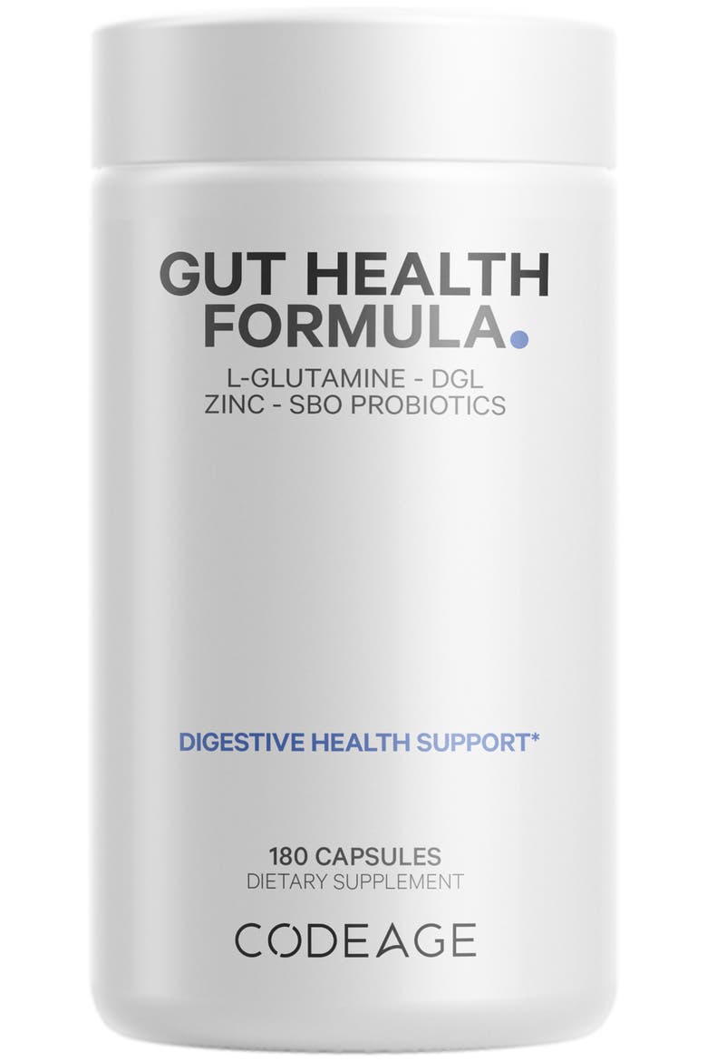 Gut Health Formula - L-Glutamine Probiotics & Prebiotics, Main, color, White