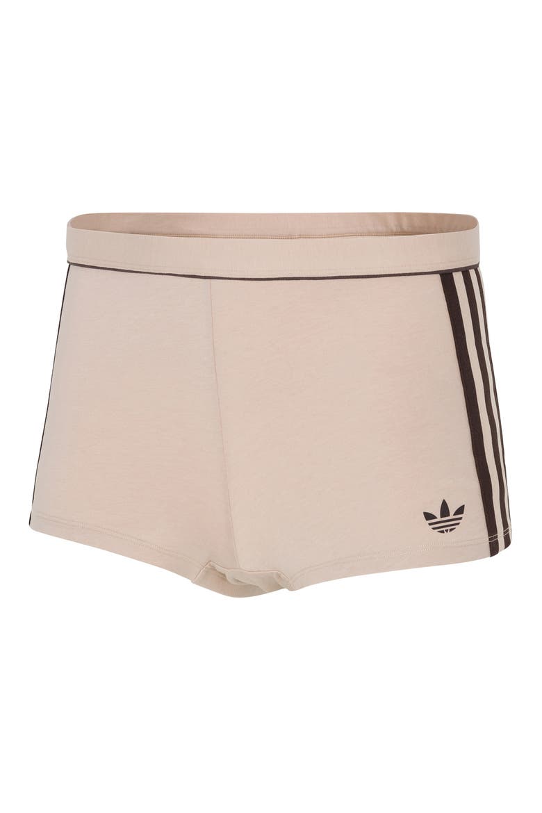 3-Stripes Boyshorts, Alternate, color, STONE KHAKI