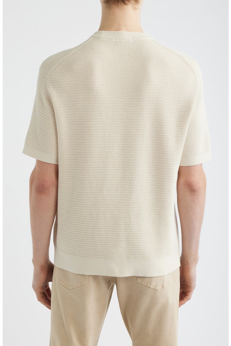 Textured Cotton T-Shirt, Alternate, color, DUSTY PEARL