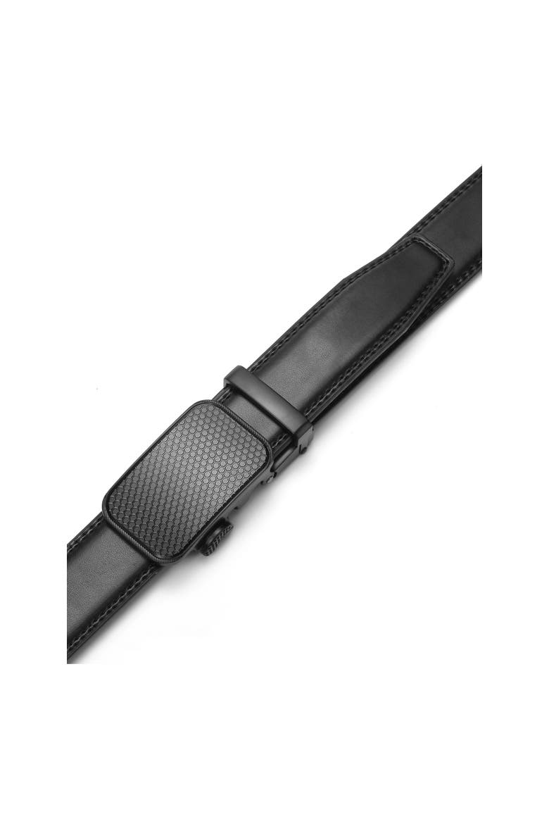Classic Adjustable Ratchet Leather Dress Belt, Alternate, color, Honeycomb Pattern-Black