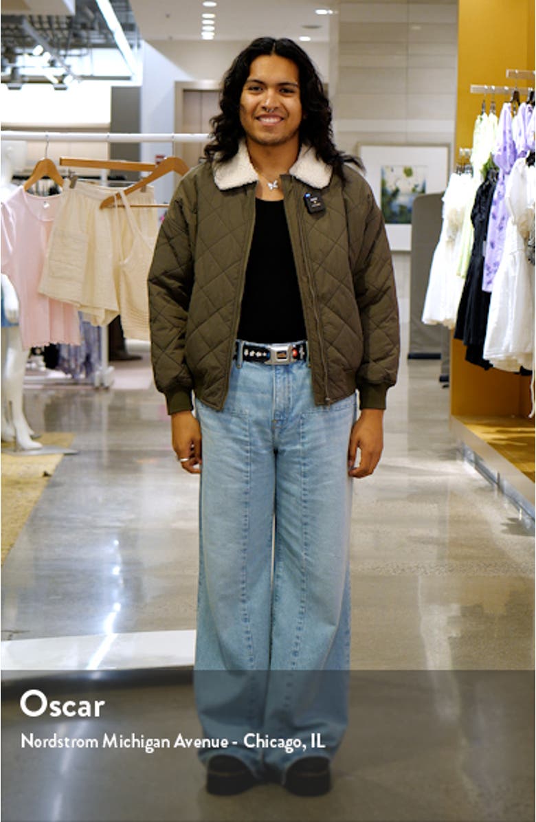 Faux Shearling Collar Dad Jacket, sales video thumbnail