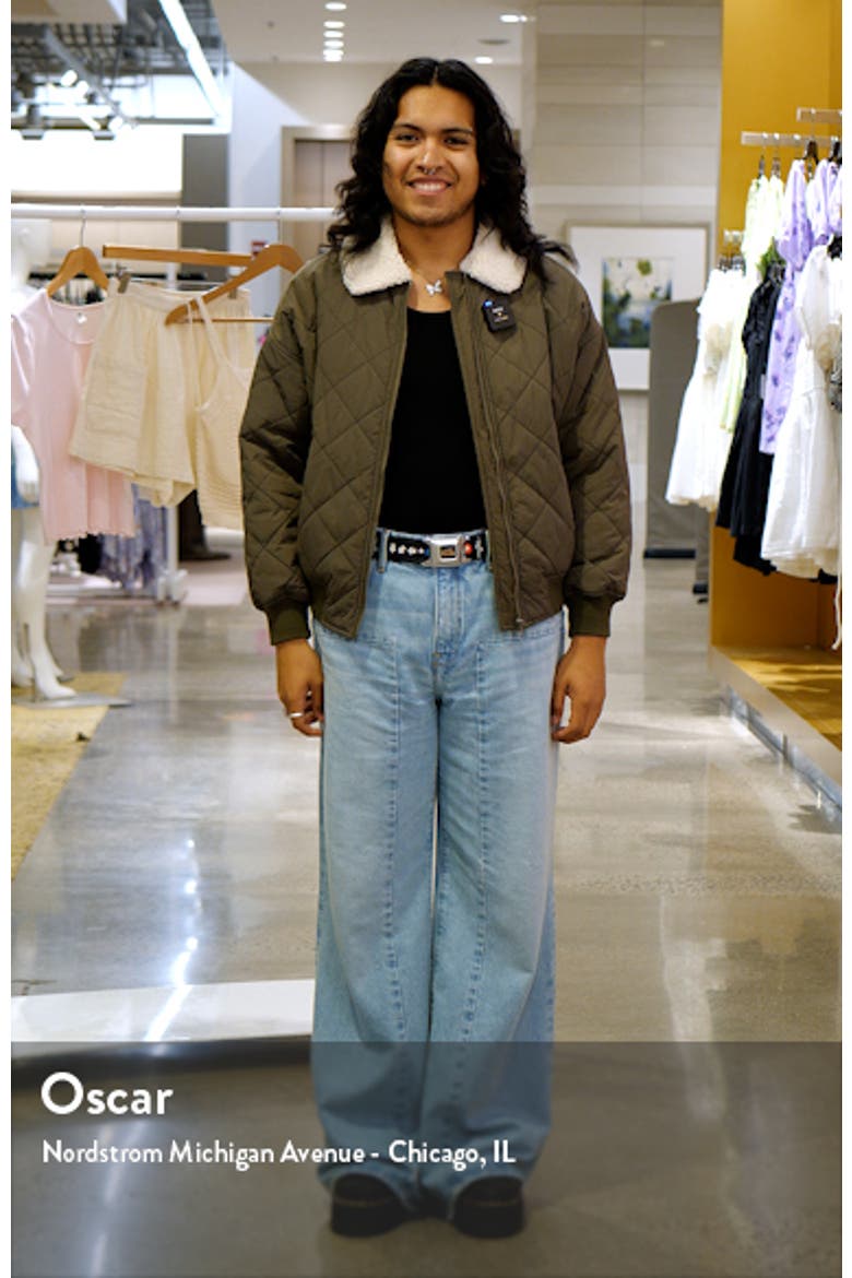 Faux Shearling Collar Dad Jacket video