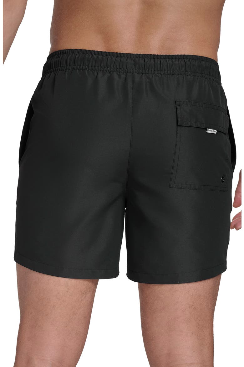 CK Outline Volley Swim Trunks, Alternate, color, BLACK