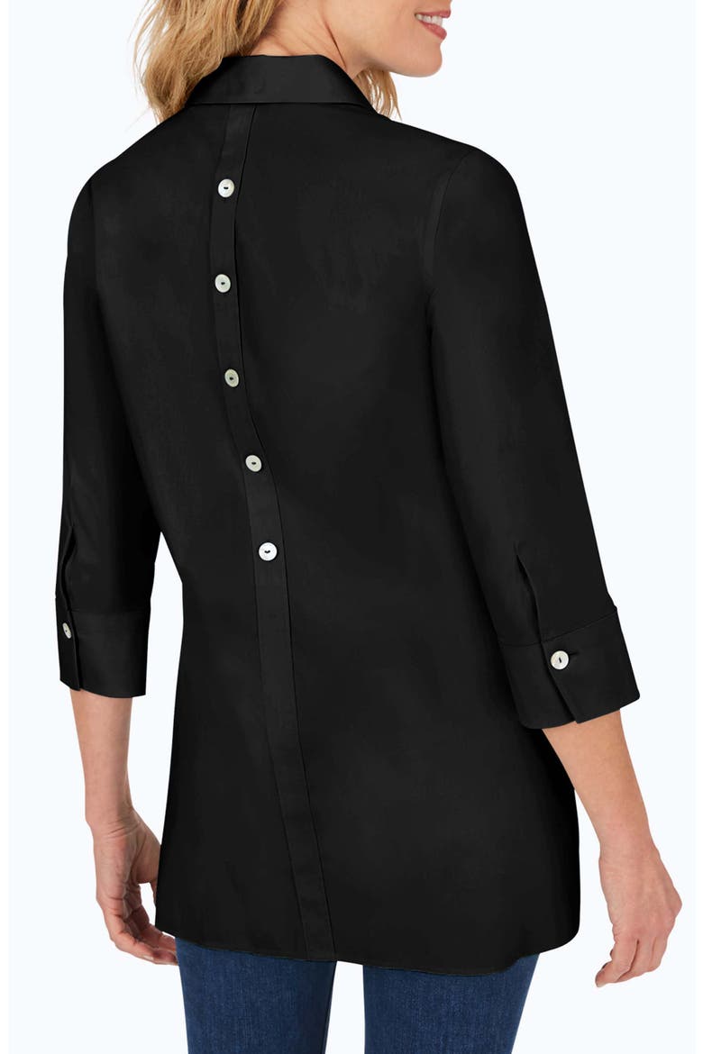 Pamela Non-Iron Stretch Tunic, Alternate, color, BLACK