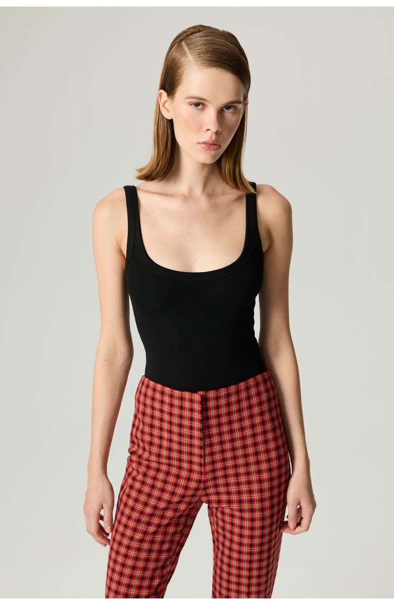 Nocturne Plaid Slit-Hem Pants, Alternate, color, Multi-Colored