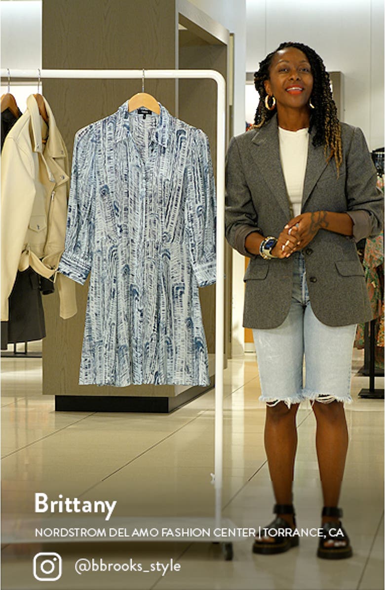 Vol Silk Mini Shirtdress, sales video thumbnail