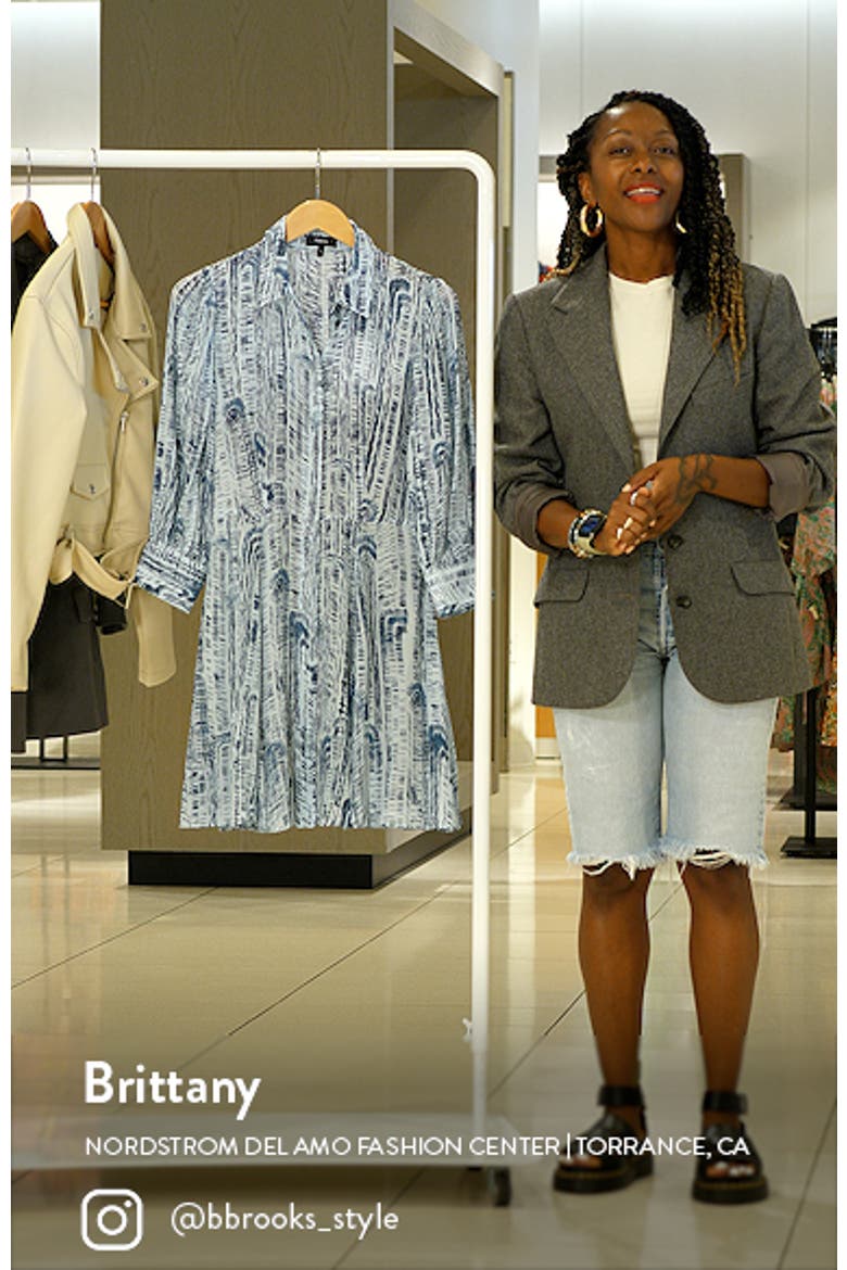 Vol Silk Mini Shirtdress video