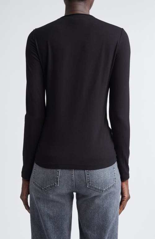 Lafayette 148 New York Long Sleeve T-shirt In Black
