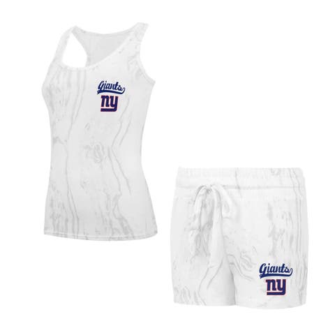 Women's Concepts Sport New York Giants Quartz Hacci Knit Tank Top & Shorts Sleep Set