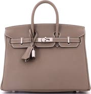 Pre-Owned Hermes Birkin Handbag Grey Togo with Palladium Hardware 25