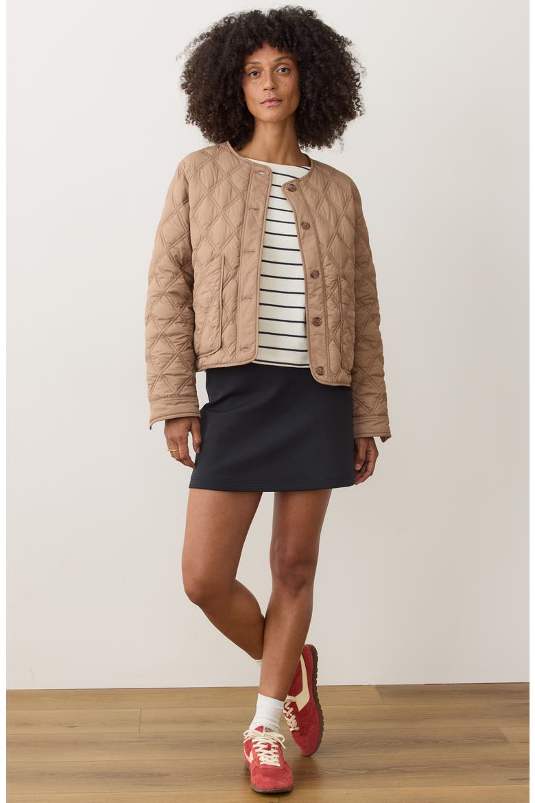 Marina Quilted Liner Jacket, Alternate, color, CARAMEL