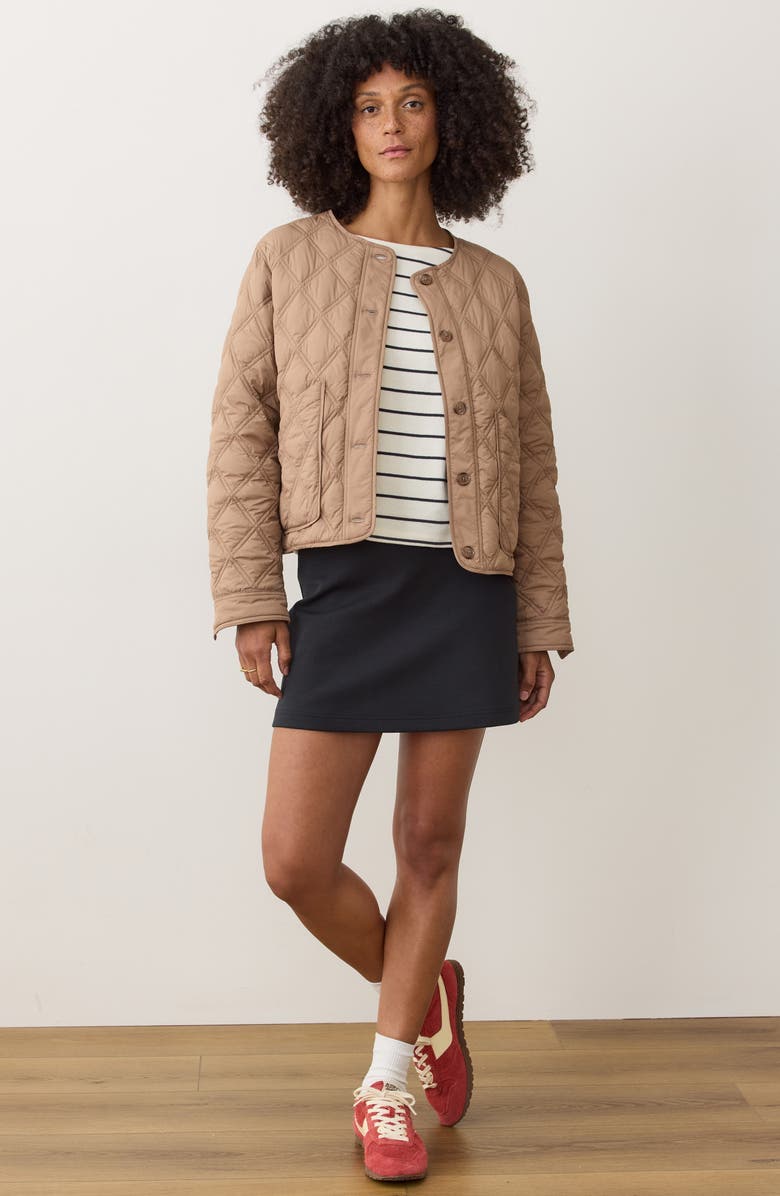 Marine Layer Marina Quilted Liner Jacket, Alternate, color, Caramel