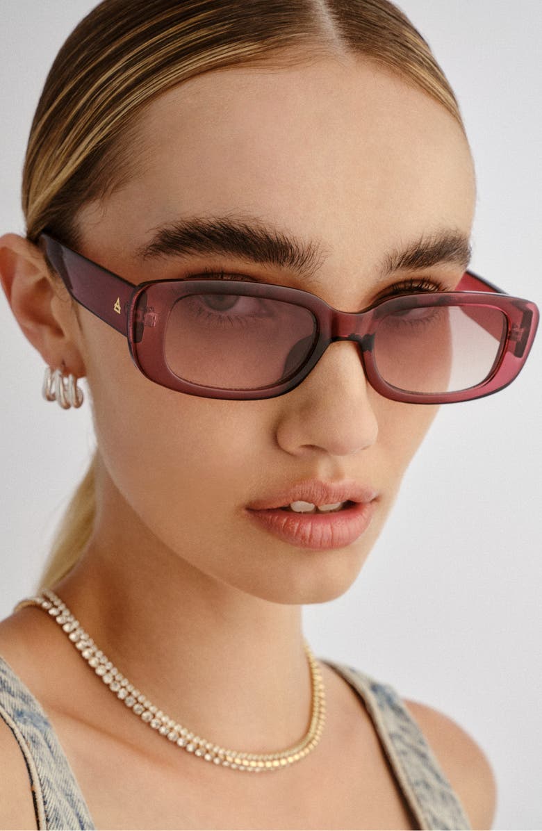 AIRE Ceres 51mm Rectangular Sunglasses, Alternate, color, Terracotta/Brown Grad