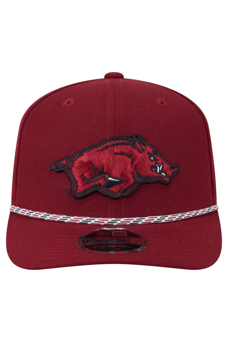 Men's New Era Cardinal Arkansas Razorbacks Game Day Multi-Rope 9SEVENTY Stretch-Snap Hat, Alternate, color, Cardinal