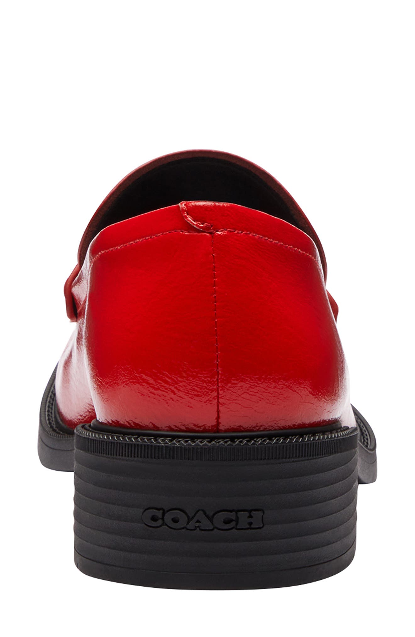 COACH Glazed Loafer, Alternate, color, Bright Red