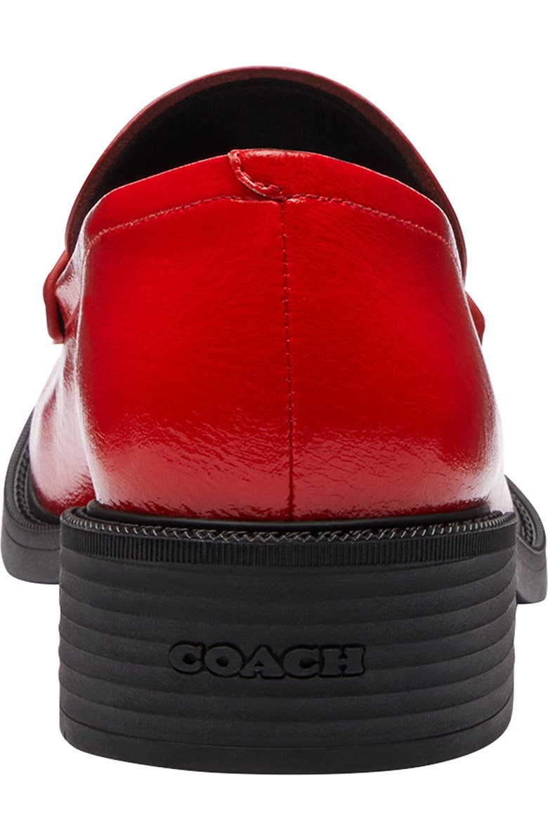 COACH Glazed Loafer, Alternate, color, Bright Red