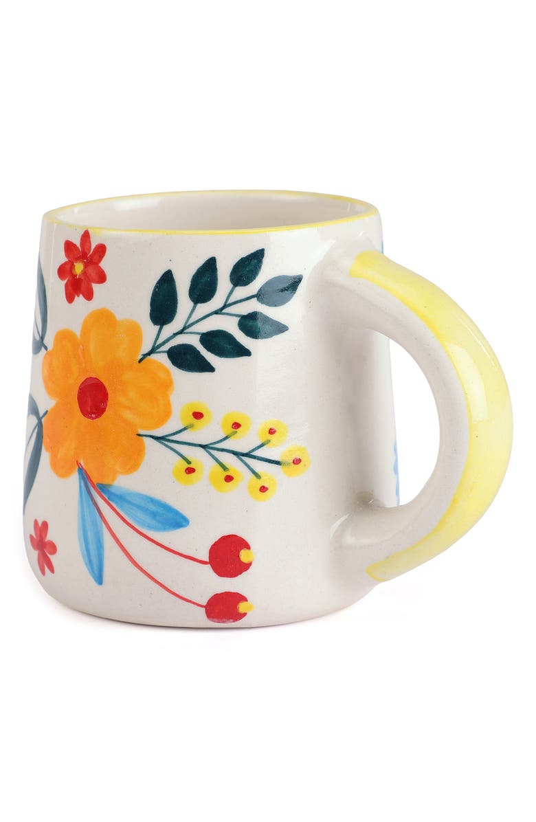 Casa Amarosa Floral Extravaganza Mug, Main, color, White