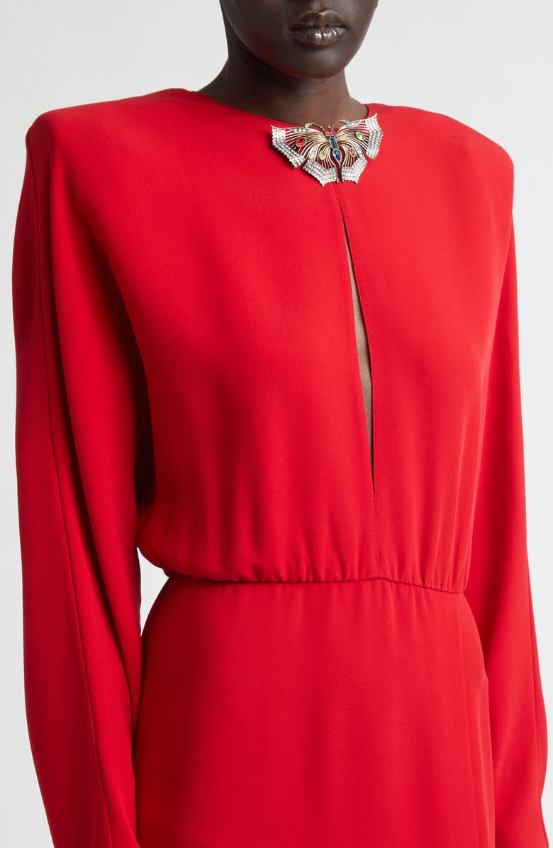 Valentino Garavani Vouloirvoler Butterfly Brooch, Alternate, color, Silver Multi