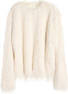 Dries Van Noten Capos Shaggy Faux Fur Top