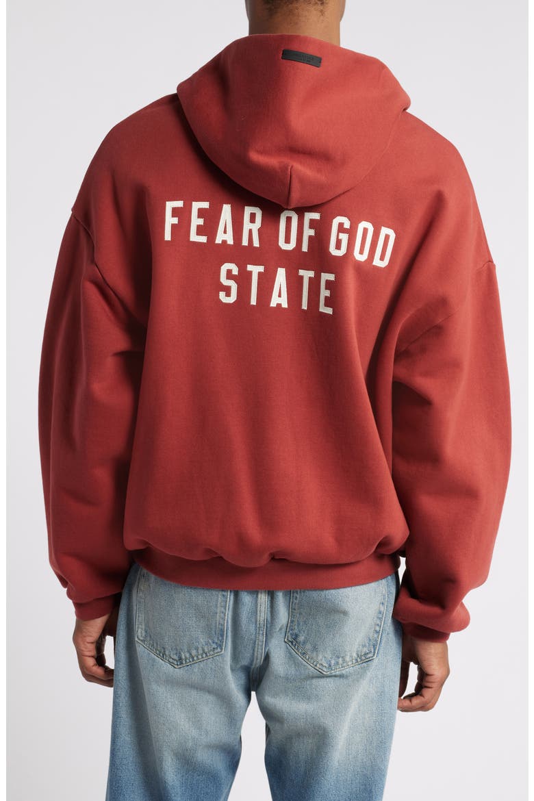 Gender Inclusive Logo Zip-Up Hoodie, Alternate, color, CRIMSON