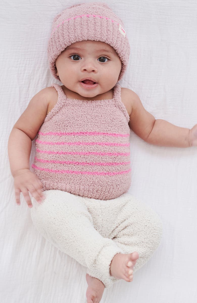 7 A.M. Enfant Stripe Chenille Recycled Polyester Tank Top & Cardigan Set, Alternate, color, 