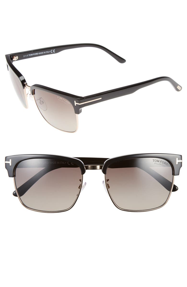 TOM FORD 'River' 57mm Polarized Sunglasses, Main, color, 