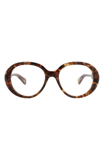 Chloé 53mm Round Optical Glasses In Brown