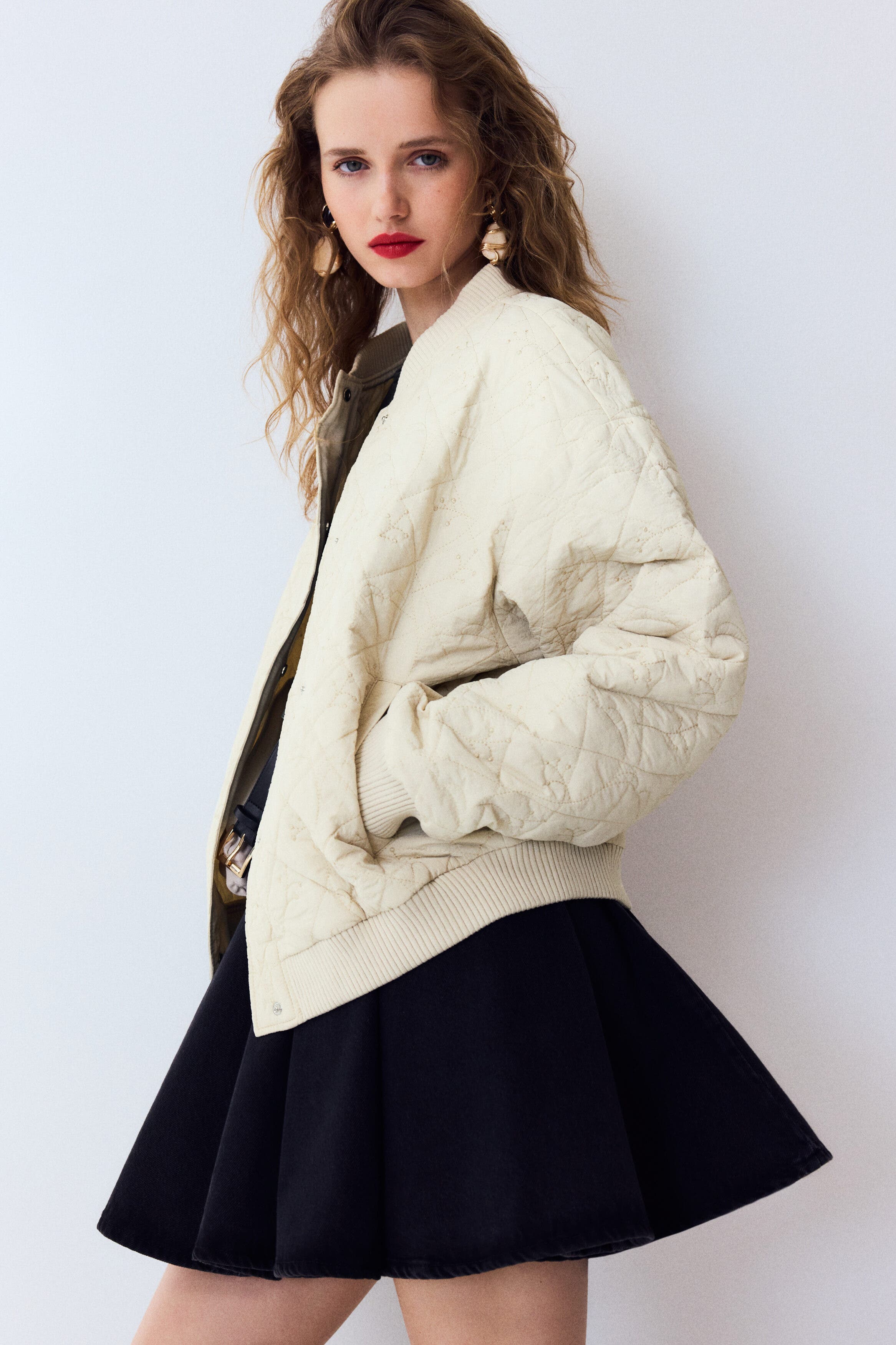 Quilted Bomber Jacket - image 4