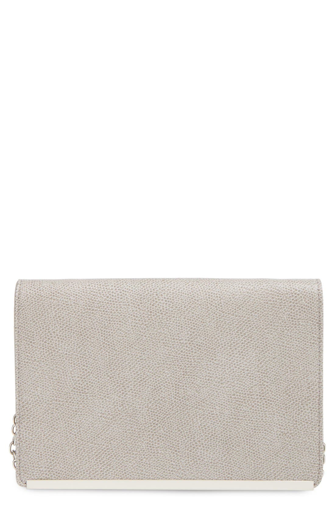 Crossbody Clutch Wallet, Main, color, GREY OPAL