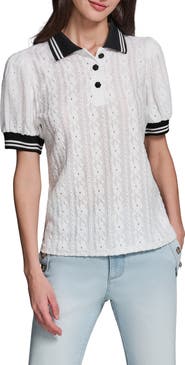 KARL LAGERFELD PARIS Contrast Collar Sweater