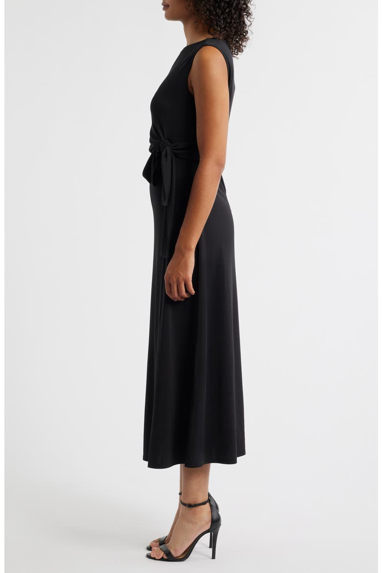 Dominique Crepe Midi Dress, Alternate, color, BLACK ONYX