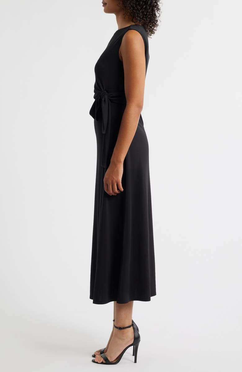 NIC+ZOE Dominique Crepe Midi Dress, Alternate, color, Black Onyx
