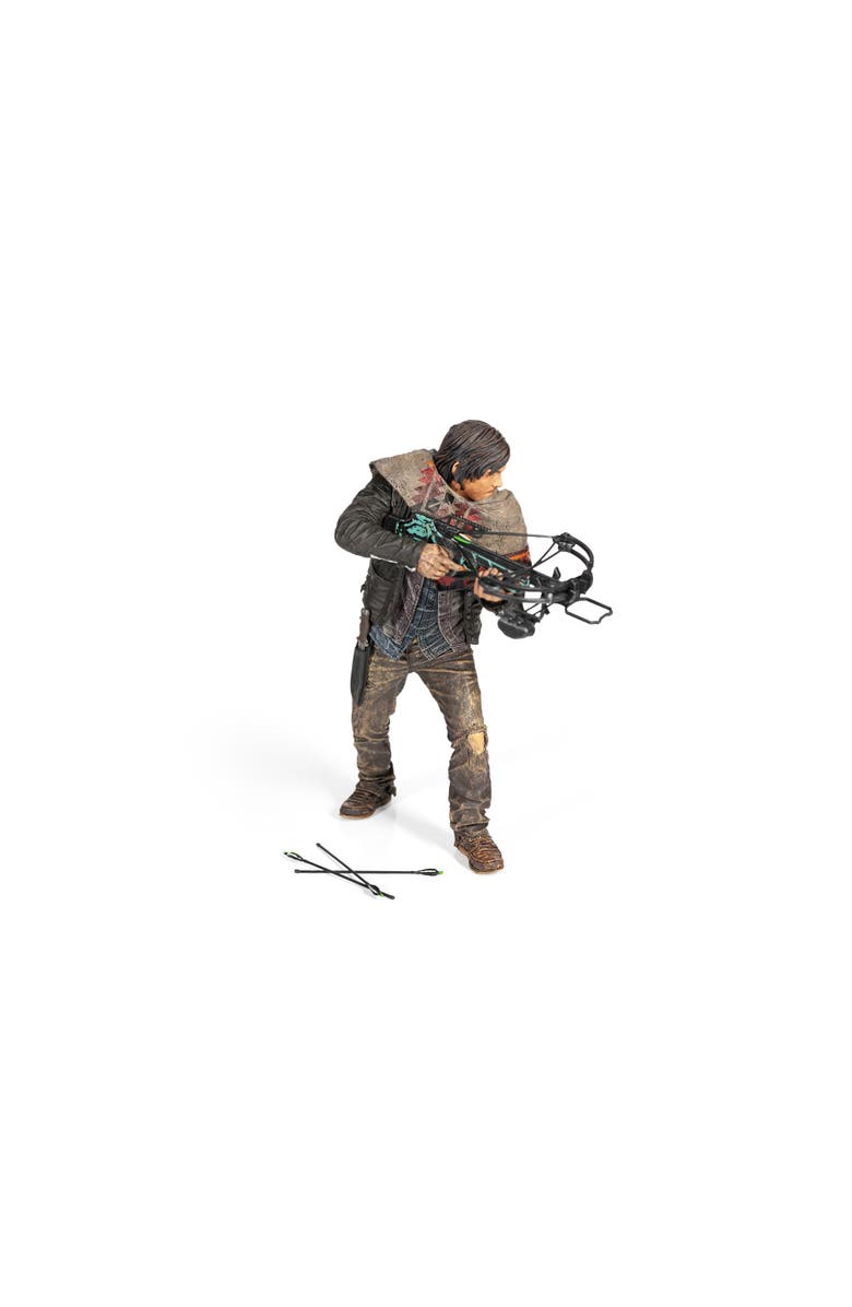Toynk The Walking Dead Daryl Dixon Deluxe Poseable Figure | Measures 10 Inches Tall, Main, color, Brown