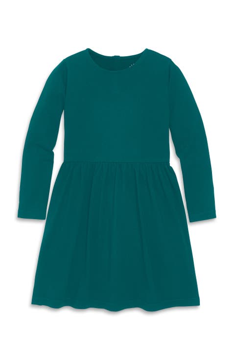 Kids Long Sleeve Perfect Pocket Dress (Toddler, Little Kid & Big Kid)