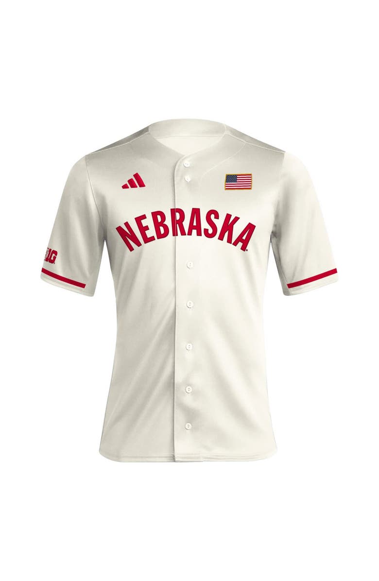 adidas Men's adidas Cream Nebraska Huskers Replica Baseball Jersey, Alternate, color, 