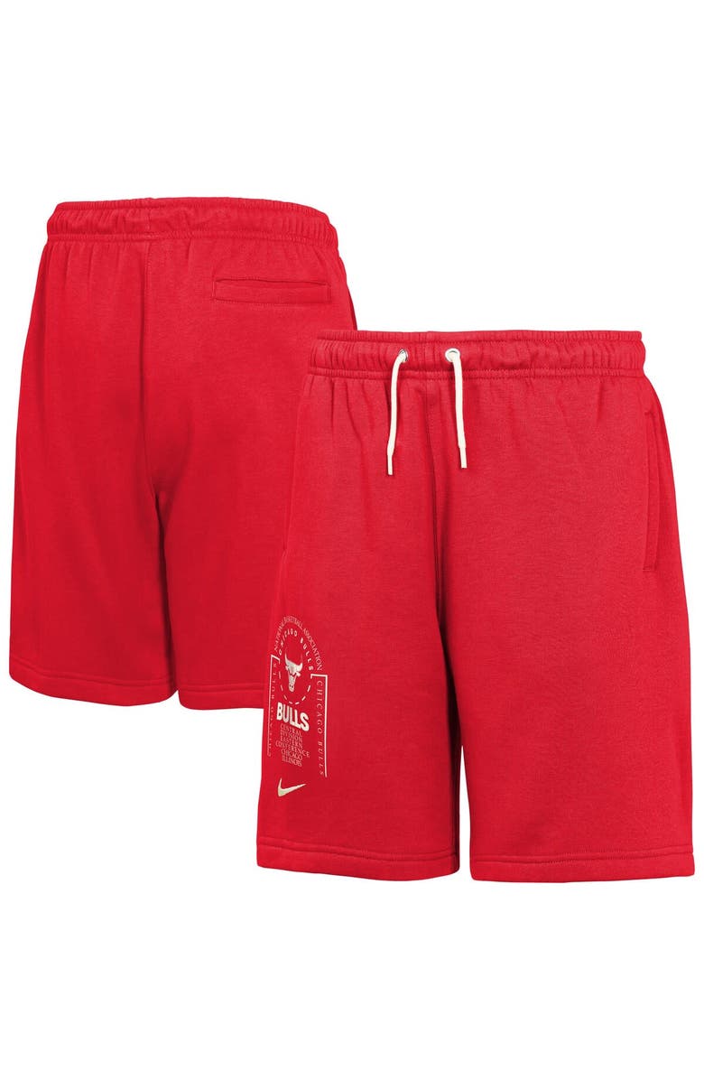Nike Youth Nike Red Chicago Bulls Courtside Club Fleece Shorts, Main, color, Red
