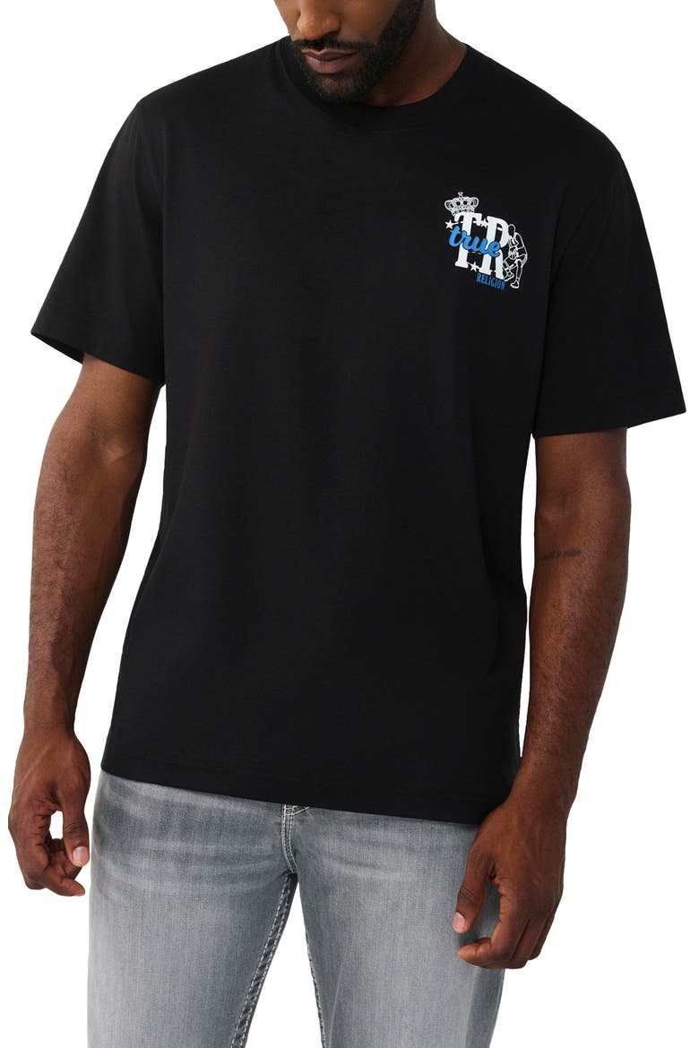 Sport Logo Graphic T-Shirt, Main, color, JET BLACK