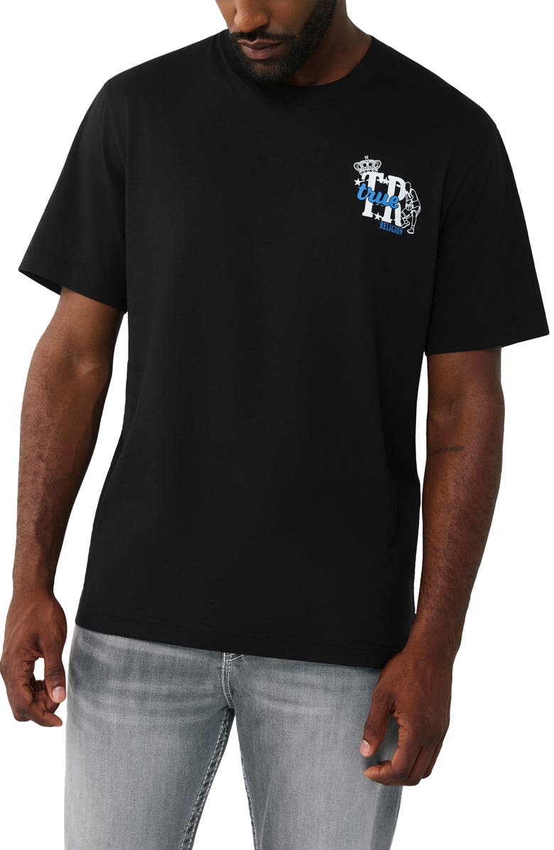 True Religion Sport Logo Graphic T-Shirt, Main, color, Jet Black
