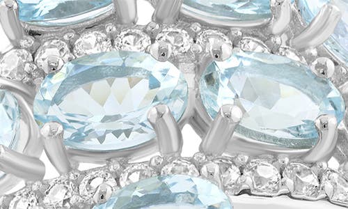 Effy Sterling Silver Aquamarine & Diamond Ring In Metallic