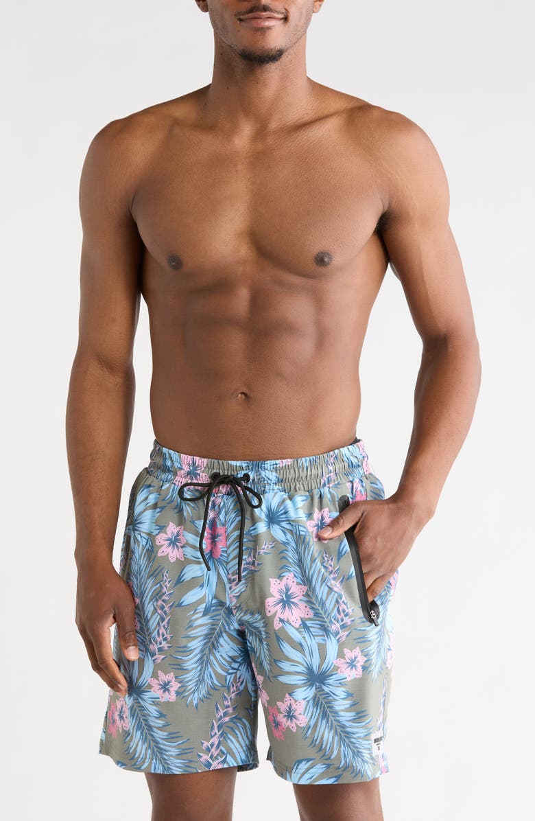 Hurley Futura Volley Swim Shorts, Main, color, Olive/ Khaki