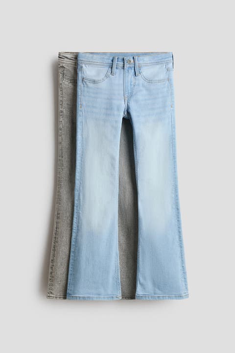 2-pack Flared Leg Low Jeans